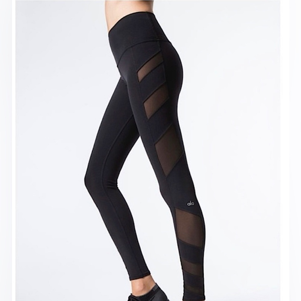 Alo Yoga Block High Waist Leggings Size Medium- EUC